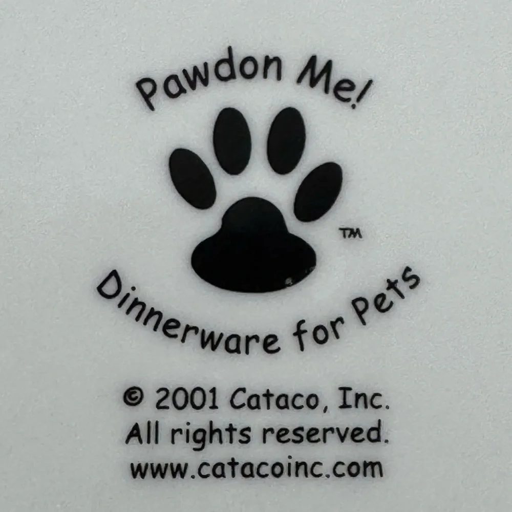 Vintage Pawdon Me! Large Ceramic Dog Bowl “Broken Kibble Has No Calories”